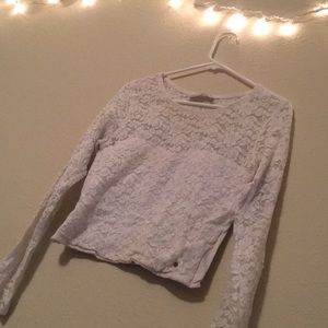 Lace white top